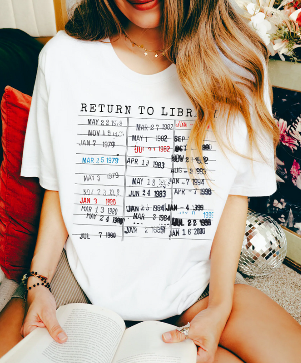 Return to Library Shirt, Vintage Library Card Book Due Date Sweatshirt